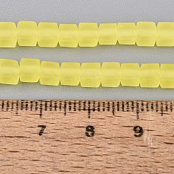Transparent Frosted Glass Beads Strands&nbsp;LS-GLAA-N072-01A-A20