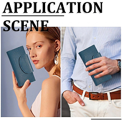 Rectangle PU Leather Credit Card Wallets&nbsp;AJEW-WH20054-291G
