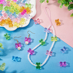 70G 7 Colors Transparent Acrylic Beads&nbsp;TACR-TA0001-80