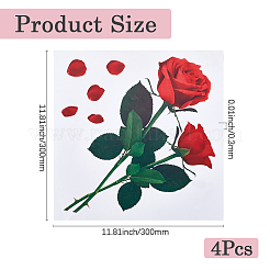 Floral PVC Self Adhesive Decorative Stickers&nbsp;DIY-WH20031-044