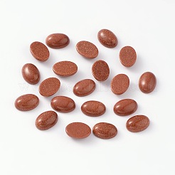 Oval Synthetic Goldstone Cabochons&nbsp;G-P131-14x10-03