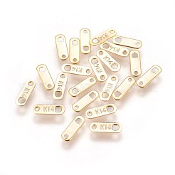 304ステンレススチールチェーンタブ  チェーン延長コネクター  オーバル  ゴールドカラー  10.5x3.5mm  穴：1.2mmと1.5mm&nbsp;STAS-E460-01G