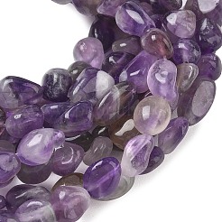 天然石アメジストビーズ連売り  タンブルストーン  ナゲット  6~14x6~8x4~6mm  穴：1mm  約20~24個/連  7.09~7.48''（18~19センチメートル）&nbsp;G-C286-A30