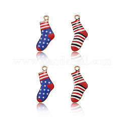 20Pcs 2 Colors Alloy Enamel Christmas Theme Pendants&nbsp;PALLOY-CJ0001-138