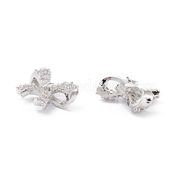 Rack Plating Brass Micro Pave Cubic Zirconia Charms&nbsp;ZIRC-C026-02P