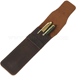 革ペンバッグ  ペンホルダー  長方形  ココナッツブラウン  160x51x8mm&nbsp;AJEW-WH20020-332A
