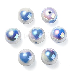 UV Plating Rainbow Iridescent Acrylic Beads&nbsp;OACR-F004-09G
