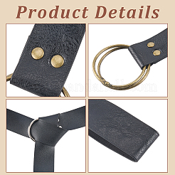 1Pc PU Leather Wrap Around Chain Belts&nbsp;AJEW-CL0003-70B