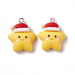 Christmas Theme Opaque Resin Pendants&nbsp;FIND-E025-16