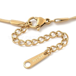 Ion Plating(IP) 304 Stainless Steel & Shell Heart Pendant Flat Snake Chain Necklaces for Women&nbsp;NJEW-F328-07G
