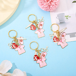 4Pcs Alloy Enamel Keychain&nbsp;KEYC-TAC00037
