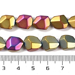 電気メッキガラスビーズセット  艶消し  ファセットポリゴン  マゼンタ  12.5x9.5x7mm  穴：1mm  約50個/連  23.86インチ（60.6cm）&nbsp;EGLA-C009-01A-FP01