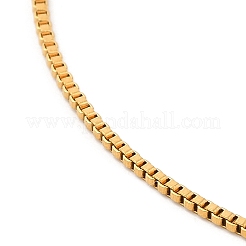 304 Stainless Steel Box Chain Necklace for Women&nbsp;NJEW-G104-05G