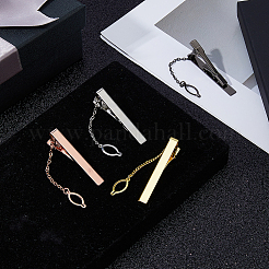 4Pcs 4 Colors 201 Stainless Steel Tie Bar for Men&nbsp;JEWB-FH0002-69