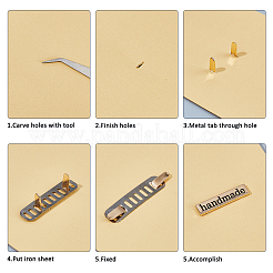 16 Bags Zinc Alloy Word Handmade Bag Label Decorative Buckles&nbsp;FIND-FH0018-20