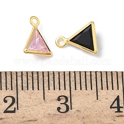 Brass with Cubic Zirconia and Glass Pendants&nbsp;KK-Z136-28G