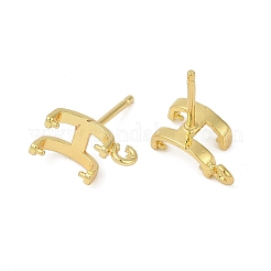 Brass Stud Earring Findings&nbsp;KK-F891-10G
