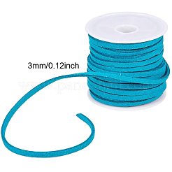 スエード調コード  フェイクスエードレースセット  ミックスカラー  3x1.5mm  約5m /ロール  30のロール/セット&nbsp;LW-PH0001-05