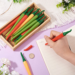 15Pcs 3 Colors Plastic Pepper Shape Gel Pen&nbsp;AJEW-TA0002-43