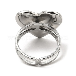 Non-Tarnish 304 Stainless Steel Open Cuff Rings&nbsp;RJEW-Z018-26P