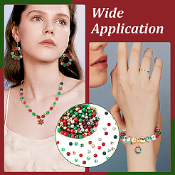 DIY Christmas Polymer Clay Rhinestone & Glass & Acrylic Beads Jewelry Findings Kits Kits&nbsp;DIY-NB0012-24