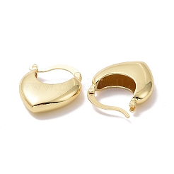 Rack Plating Brass Heart Thick Hoop Earrings for Women&nbsp;EJEW-G315-02G