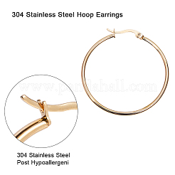 304 Stainless Steel Hoop Earrings&nbsp;EJEW-PH0002-02
