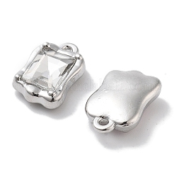 Rack Plating Alloy Rhinestone Charms&nbsp;PALLOY-F311-18P