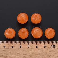 模造ゼリーアクリルビーズ  段ボールビーズ  ラウンド  チョコレート  14x13mm  穴：2.5mm  約356個/500g&nbsp;MACR-S373-11-E05