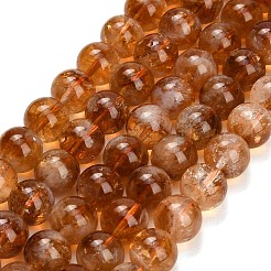 Hearted Natural Citrine Beads Strands&nbsp;GG-T002-A02-12mm