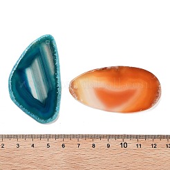 天然な瑪瑙スライスペンダント  混合図形  40~85x23~48x4.5mm  穴：2mm&nbsp;G-G517-M24