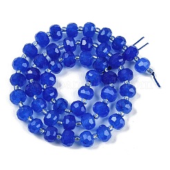 Natural Blue Agate(Dyed & Heated) Beads Strands&nbsp;G-H057-A14-02