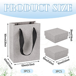 3Pcs Square Paper Jewelry Display Cases&nbsp;CON-TA0001-39E-02