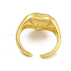 Heart Rack Plating Brass Finger Rings&nbsp;RJEW-C111-03G