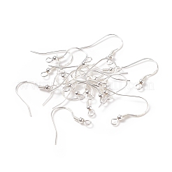 925スターリングシルバーピアスフック  銀  18x17~19mm  穴：2mm  22ゲージ  ピン：0.6mm&nbsp;STER-G011-16