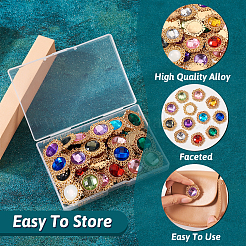 48Pcs 12 Colors Glass Cabochons&nbsp;GLAA-TA0001-52