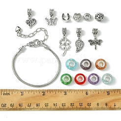 DIY Garden Theme Alloy & Brass European Style Bracelet Making Kits&nbsp;DIY-FS0007-26