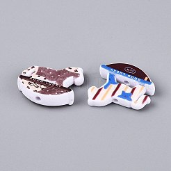 Printed Opaque Acrylic Beads&nbsp;OACR-Q198-02