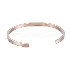 304 Stainless Steel Cuff Bangles&nbsp;X-BJEW-K173-02RG