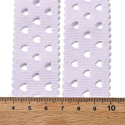 ポリエステルリボン  ハート  衣服アクセサリー用  ラベンダー  1-1/8インチ（30mm）  約20.00ヤード（18.29m）/ロール&nbsp;DIY-R050-01A