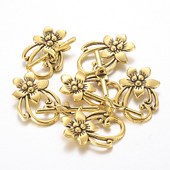 チベット風マンテル  アンティーク黄金  鉛フリー及びカドミウムフリー  サイズ：花：幅20mm  長さ28mm  バー：5mm幅の広いです  長さ30mm  穴：2mm&nbsp;X-GLF0677Y