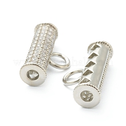 Brass Cubic Zirconia Tube Bails&nbsp;KK-J278-35P