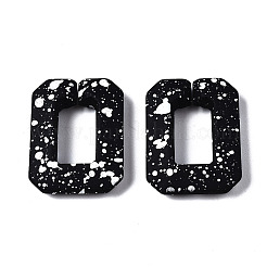 Spray Painted CCB Plastic Linking Rings&nbsp;X-CCB-Q091-017B