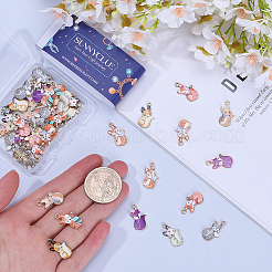 48Pcs 8 Styles Painted Alloy Pendants&nbsp;FIND-SC0010-26