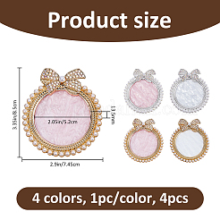 4Pcs 4 Colors Alloy & Resin Color Palette&nbsp;MRMJ-FH0001-54