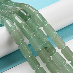 天然石グリーンアベンチュリンビーズ連売り  コラム  14x8~8.5mm  穴：1mm  約28個/連  15.28''（38.8センチメートル）&nbsp;G-Q004-A01-01