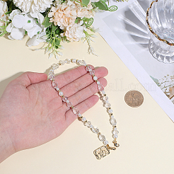 1Pc Glass Pearl & Glass Pendant Decorations&nbsp;HJEW-BM0001-52