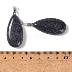 Synthetic Blue Goldstone Pendants&nbsp;GG-CBACB71-02P-14