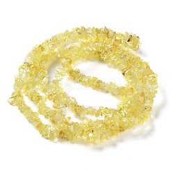 加熱された天然シトリンビーズ連売り  チップ  1~5x3~16x3~5mm  穴：0.8~0.9mm  29.92~32.68''（76~83センチメートル）&nbsp;G-E607-A07