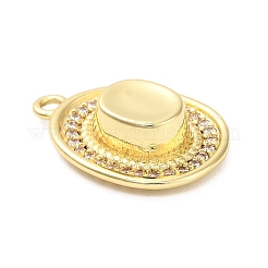 Brass Micro Pave Cubic Zirconia Pendants&nbsp;KK-L229-030G